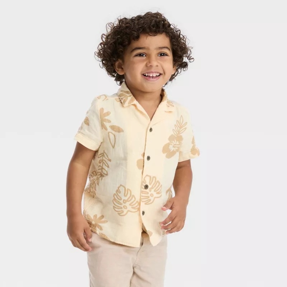 NWOT Cat & Jack Boy Cotton Summer Shirt-2T